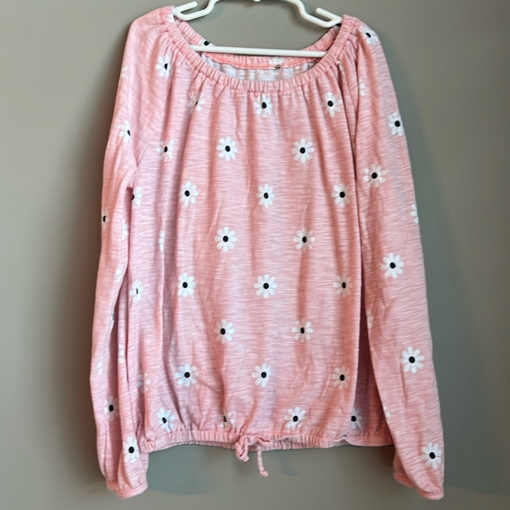 Girls Arizona Flower Top Large 14 Pink White Flowers